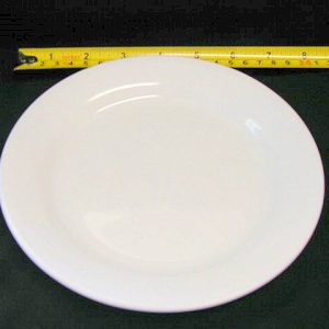 dishes, plates and china for rent in birmingham, al shown is a white salad plate